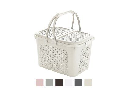 Coș de picnic din ratan 44x33x28CM *3124