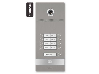 BI-08FB SILVER - Panou IP extern, 8 participanți, UKEY, SIP 2.0 - BasIP