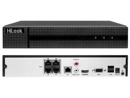 NVR-4CH-5MP/4P - Înregistrator IP 4 canale, 4x PoE, până la 8MP, MD 2.0 - Hilook by Hikvision