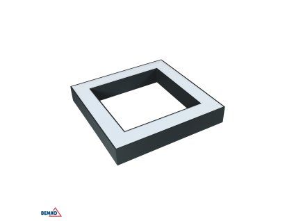 Corp de iluminat LED pătrat, aplicat sau suspendat, 340 × 340 mm, 30 W, 4000 K, grafit BM-C27-QLS-S34A-30B-841B-7016A-1A