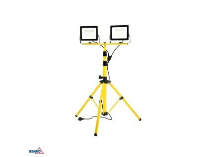 Kafler lampă LED dublă cu reflector pe trepied 2x50W 4000K IP65 BM-C52-TRIPOD-250-4K