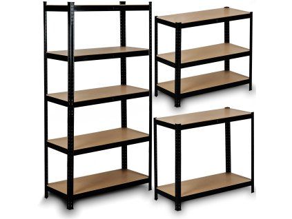 Raft metalic 150 x 75 x 30 cm HR-811 negru