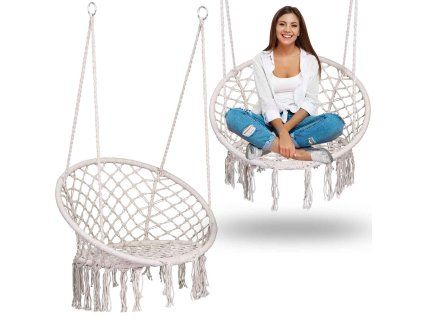 Scaun balansoar suspendat BOHO bej