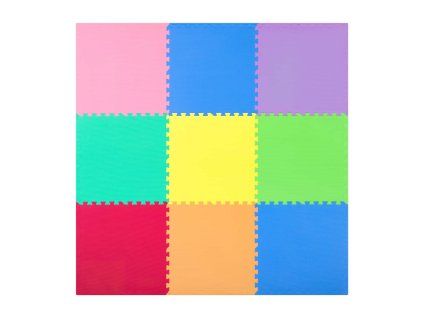 Puzzle din spumă pentru podea 180x180cm 9 buc multicolor