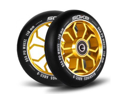 Roți pentru trotinetă freestyle SOKE 110mm 88A aurii 2 bucăți
