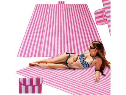 Saltea de plajă, pătură de picnic 200x200cm, roz