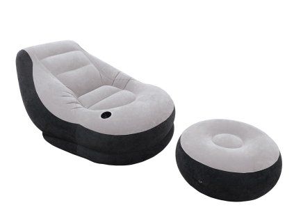 Fotoliu catifelat cu taburet 130 x 99 x 76 cm INTEX 68564