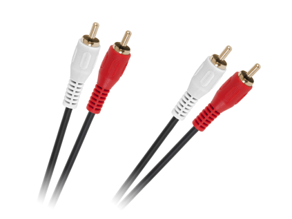 Cablu de conectare 2 x RCA - 2 x RCA 1,5 m negru 4 mm