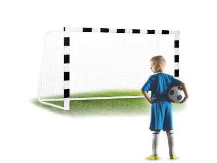 Poartă de fotbal 300 x 160 x 90 cm NS-460 negru albă